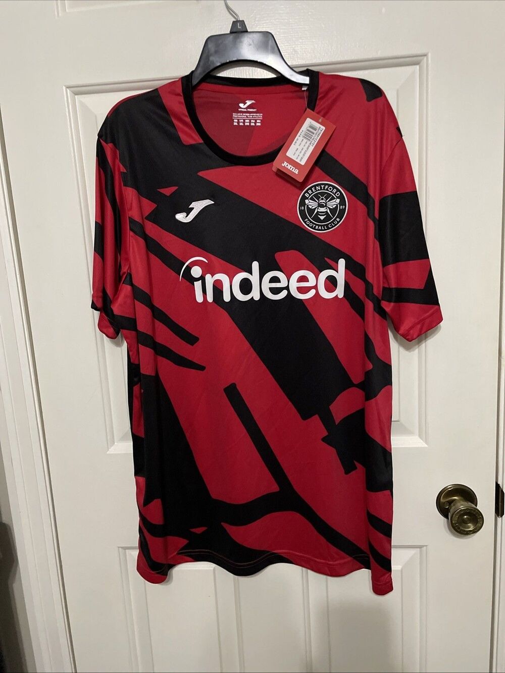 Joma Brentford FC Pre Game Shirt Jersey - Red/Black Size 2XL See Measurements